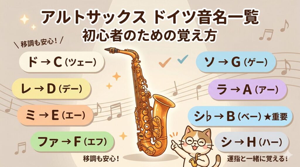 アルト サックス ドイツ 音 名 一覧