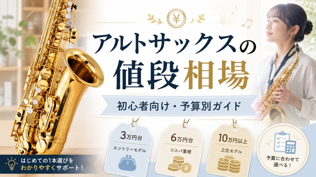 アルトサックスの値段相場｜初心者が選ぶ予算別モデルの違い